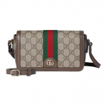 Gucci Ophidia Logo Klassikaline L&otilde;uend ja Nahast Minirinnakott Naiste Rinnakott Beež Tume-Pruun 838471-FAE0P-9746 Basic Set (Bag+Dust Bag)