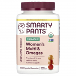 SmartyPants, Organics, naiste t&auml;isv&auml;&auml;rtuslik, vaarikamaitseline, sidruni-laimimaitseline, viinamarjamaitseline, 120 taimetoitlaste kummikommi