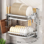 K&ouml;&ouml;gi n&otilde;udekuivatusrest seinale paigaldatav multifunktsionaalne hoiuriiul aukudeta kapp s&ouml;&ouml;gipulkade, nugade, taldrikute kuivatamiseks ja hoiustamiseks