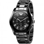 Emporio Armani Valente Suur Must Keraamiline Meeste Kvarts Kronograaf Kuup&auml;evaga AR1400 must