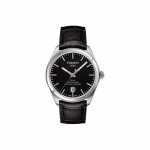 Tissot Pr100 Seeria Kvartsmehhanismiga Graveeritud Ketas Kell 39mm Must Ketas Roostevabast Terasest Korpus Nahkrihm Meeste kellad T101.451.16.051.00 Regular Watch Box,Black Dial