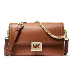 Michael Kors MK Sonia Kett &Uuml;hev&auml;rviline Suur Logo Nahast &Otilde;la-Crossbody Kott Keskmine Naiste kotid Pruun 35F1G6SL3L-230 Basic Set (Bag+Dust Bag)