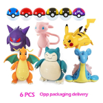 18 stiili Pok&eacute;moni kujukesed M&auml;nguasjad haldjas Koletised Pallikujuke Pikachu Gengar Pokepall Dragonite Snorlax Pokepall Tegevuskujud kingitus