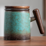 Retro keraamiline kruus suur teetass filtriga personaliseeritud kohvikruus kaasaskantav k&ouml;&ouml;gin&otilde;u elegantne ilus p&uuml;hade kingiidee 301-400ml