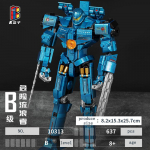 KBOX Pacific Hunter Robot ehitusklotsid Mecha Warrior Kokkupandavad m&auml;nguasjad filmi tegelase mudel ABS-plastik laste kingitus no box