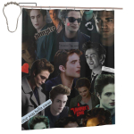 Edward Cullen Twilight Du&scaron;ikardin Vannituba Pol&uuml;ester Veekindel Vannikardinad Konksudega W200H180(CM)-1 Pcs