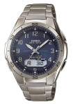 Wave Ceptor Solar Titaanist K&auml;ekell Sinine [Casio] Raadiojuhitav WVA-M640TD-2AJF Meeste