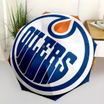 Edmonton Oilers, NHL Automaatne Avamine ja Sulgemine, 8-ribiline Struktuuriga Kaasaskantav Vihmavari, Sobib Meestele ja Naistele K&otilde;ikidel Hooaegadel T&auml;iuslik Gi
