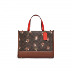 Coach Dempsey 29 Suure Mahutavusega Lai Siililoomamustriga Nahast T&otilde;stetav Kott Naiste T&otilde;stetav Kott Pruun CC428-IMOSN Basic Set (Bag+Dust Bag)