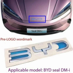 BYD Seal esikaitseraua logo, kapoti logo, mootorikatte logo, auto esiosa logo valge