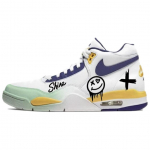 Nike Flight Legacy keskmise s&auml;&auml;rega Vintage korvpallijalatsid Meeste Valge Kollane Sinine BQ4212-102(team641-) 40
