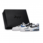 Nike Air Force 1 811 Tootmine, Instant Blossom, Eriline Kingakarp Madal L&otilde;ige Rula Kingad Unisex Valge Must Sinine CW2288-111(Team80-S-BOX) 37.5