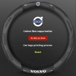 Volvo XC40 XC60 XC70 XC90 S40 S60 S80 S90 V40 V60 V70 V90 C70 jaoks S&uuml;sinikkiust Nahast Auto Roolikate Autotarvikud