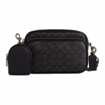 COACH crossbody kott FINLAY 21 eemaldatava kotikesega, &otilde;larihm, t&otilde;mblukuga sulgemine, kunstnahk ja veisenahk, kott, v&auml;ike suurus, meeste p&uuml;stol must