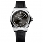 LONGINES Concas seeria automaatne mehaaniline liikumine 100 meetrit veekindel moodne 38 mm must sihver roostevabast terasest korpus kummirihm L3.720.4.52.9 must