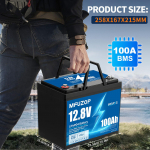 DATOUBOSS MFUZOP Ukraina Poola Laos 12V 100Ah LiFePO4 Liitiumioon Liitiumioon Akuplokk koos BMS-iga 12 V 100 Ah