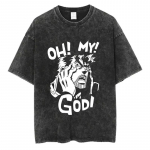 Vintage pestud puuvillane meeste naiste T-s&auml;rk HipHop Streetwear JoJo Bizarre Adventure tr&uuml;kiga Harajuku l&uuml;hikeste varrukatega T-s&auml;rgid S
