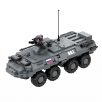BTR-80 S&otilde;jalised relvad Ehitusklotsid M&auml;nguasi 8x8 Ratasamfiibs&otilde;iduk Soomuk Transporter btr80 Klotsikomplekt 3 S&otilde;duriga