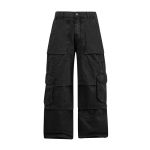 Puuvillased Mitmetaskulised Laiad Cargo P&uuml;ksid Meestele Vintage L&otilde;dvad P&otilde;randani Ulatuvad Vabaaja T&auml;navar&otilde;ivad Unisex P&uuml;ksid L black