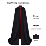 Gooti Vampiiri Cosplay Kost&uuml;&uuml;m P&otilde;randani Ulatuva Keepiga Halloweeni Pidudeks XXL black