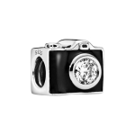 Pandora Nostalgiline Kaamera 925 H&otilde;bedast V&otilde;lu Meeste Ehted 791709CZ Box,One Size,Black white
