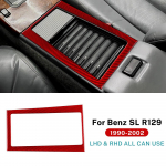 S&uuml;sinikkiust sisekleebis Mercedes Benz SL R129 1990-2002 Keskkonsooli panipaiga paneelikate Red LHD RHD punane