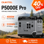 Kaasaskantav energijaam OUKITEL P5000E Pro, 4000W v&auml;ljundv&otilde;imsus, 5120Wh LiFePO4 4000W