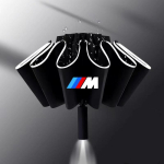 Autovari LED-taskulambi ja helkurribaga vihmavari BMW M E30 E39 E46 E90 E93 E60 F10 M5 M6 M7 X4 X5 X1 tarvikutele gjvm37 must