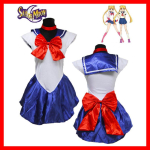 Jaapani Anime Kaitsja Sailor Moon Cosplay Kost&uuml;&uuml;mid Sailor Moon Chibiusa Hino Rei Kino Makoto T&auml;iskasvanute R&otilde;ivad M&auml;ngus&otilde;duri Kleit XXL blue