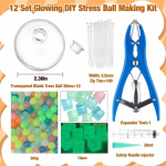Tpr T&uuml;hi Pallikoor DIY Squishy Stressileevenduskomplekt L&auml;bipaistev T&auml;idetav K&auml;sit&ouml;&ouml;tarbed Kohandatud Fidget M&auml;nguasjadeks