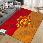 Manchester Unitedi Jalgpalliklubi Ruuduline Flanellmustriga Ruudukujuline Vaip, Ala Vaip, Vaip Vaip Elutuppa Magamistuppa Diivani M&auml;ngutuppa Kaunistuseks, Libisemiskindel P&otilde;randamatt 100x120cm( 39x47in )