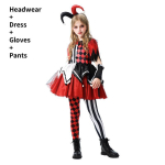 See Klouni Teemaline Halloweeni Kost&uuml;&uuml;m T&uuml;drukutele Cosplay Kleit L&uuml;hikeste Varrukatega Lastele Ja T&auml;iskasvanutele Child 130cm