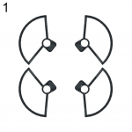 Kuum 4 tk/komplekt Propellerikaitse Kaitseraud Katted DJI Spark Tarvikutele punane