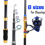 &Otilde;ngeritvade ja -rullide kombinatsioonid 1,8&ndash;3,3 M teleskoop&otilde;ngeritv koos 14BB spinningurulli komplektiga 1.8 and 2000