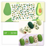 Avokaadolehe kaktus karikakra lilledega k&uuml;&uuml;nekleebised suve stiilis k&uuml;&uuml;nte kunsti vesim&auml;rkide n&auml;pun&auml;ited 1 sheet