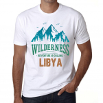 Meeste vintage T-s&auml;rk Graafiline T-s&auml;rk Wilderness Libya White XS valge