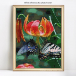 5D teemantmaal liblikate ja lilledega t&auml;isekraan Teemanttikandid t&auml;is&uuml;mar kivid 20X30CM