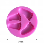 4 V&auml;ikest jalga kujundav fondant-koogivorm koogi valmistamise t&ouml;&ouml;riistad DIY k&uuml;psetustarbed k&auml;sitsi valmistatud seebivorm roosa
