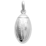 Les Tr&eacute;sors De Lily [A5580] &ndash; h&otilde;bedane ripats 'Rugby Ball' h&otilde;bedane (roodiumiga kaetud) &ndash; 18x9 mm h&otilde;be