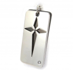 Les Tr&eacute;sors De Lily [E4247] - Pendentif Homme 'Croix' Noir Argent&eacute; must