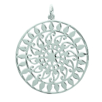 Les Tr&eacute;sors De Lily [L5676] - Pendentif Argent 'Carmen' argent&eacute; (rhodi&eacute;) - 30 mm h&otilde;be
