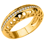 Bague Plaqu&eacute; Or 'Scarlett' blanc 54 kuld
