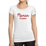 ULTRABASIC &ndash; Femme Graphique Maman D Amour Imprime des Lettres T-s&auml;rk S valge