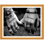 5D DIY Teemantmaali  Hand Lovers  Diamond Geborduurd Diamond Home Decor 20X30CM