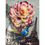 Teemantmaaling t&auml;is&uuml;mmargused puurlilled ja sinilindude pildid kividest teemanttikandid 20X30CM