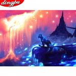 5D-teemantmaal, t&auml;ispuurimise &uuml;mmargune joonisfilm DIY teemanttikandid ristpistes jalgpall Kodukaunistus 20X30CM