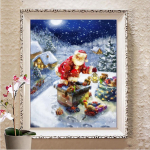 5D Teemantmaali Loom t&auml;ispuurne Ruudukujuline Mosaiik Ristpistes Tikand Seinakleebis Kodukaunistus Full Round 20X30CM