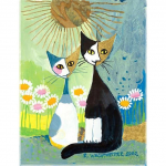 5D-teemantmaal Multifilm Loom Kass DIY Teemanttikandid T&auml;isruudukujuline &uuml;mmargune puurikomplekt Rhinestone Mosaiic Ristpistes Kingitus Full Round 20X30CM punane