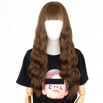 24-tolline pikk pruun parukas Liu Haihai Wave parukas s&uuml;nteetilisest kiust parukas Naiste pikk parukas Naturaalne parukas Cosplay/igap&auml;evane/peoparukas 2-30