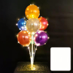 Led-t&uuml;llist &otilde;hupall kolonnialusega, helendav l&auml;bipaistev Bobo &otilde;hupallide alus LED-n&ouml;&ouml;riga tuled, pulmapeo kaunistused